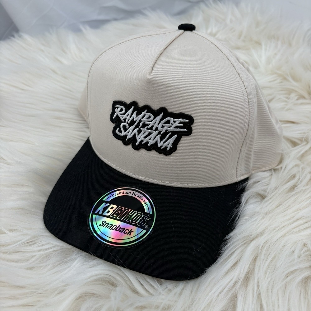 Rampage Santana Snapback Hat 2-toned‎ White/Black